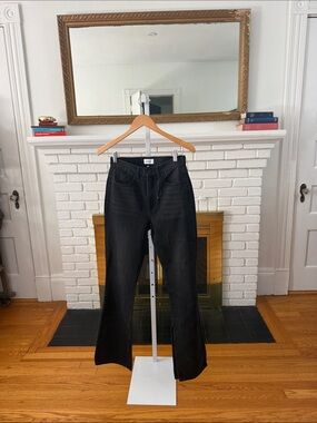 pistola Black Flare Jeans with Subtle Fade